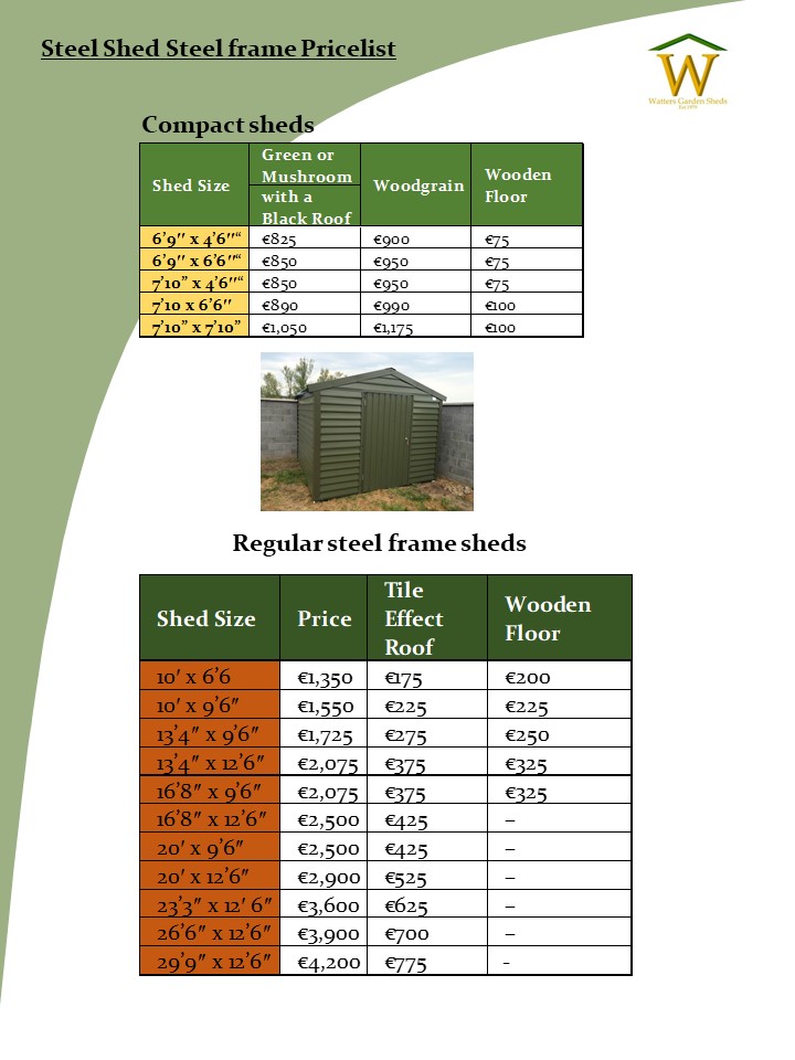 Steel Sheds – Watters Garden Sheds