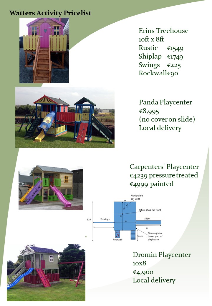 tree houses & play centers – watters garden sheds